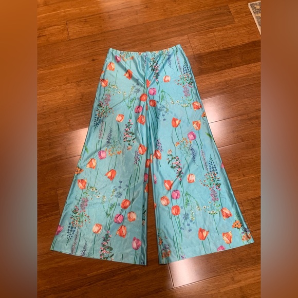 Vintage 70’s Leslie Fay Knits set w/mandarin collar and wide leg pants  volup - Picture 5 of 8